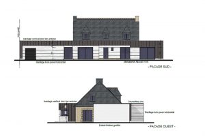 Plan d'extension d'une maison sur Ploemeur
